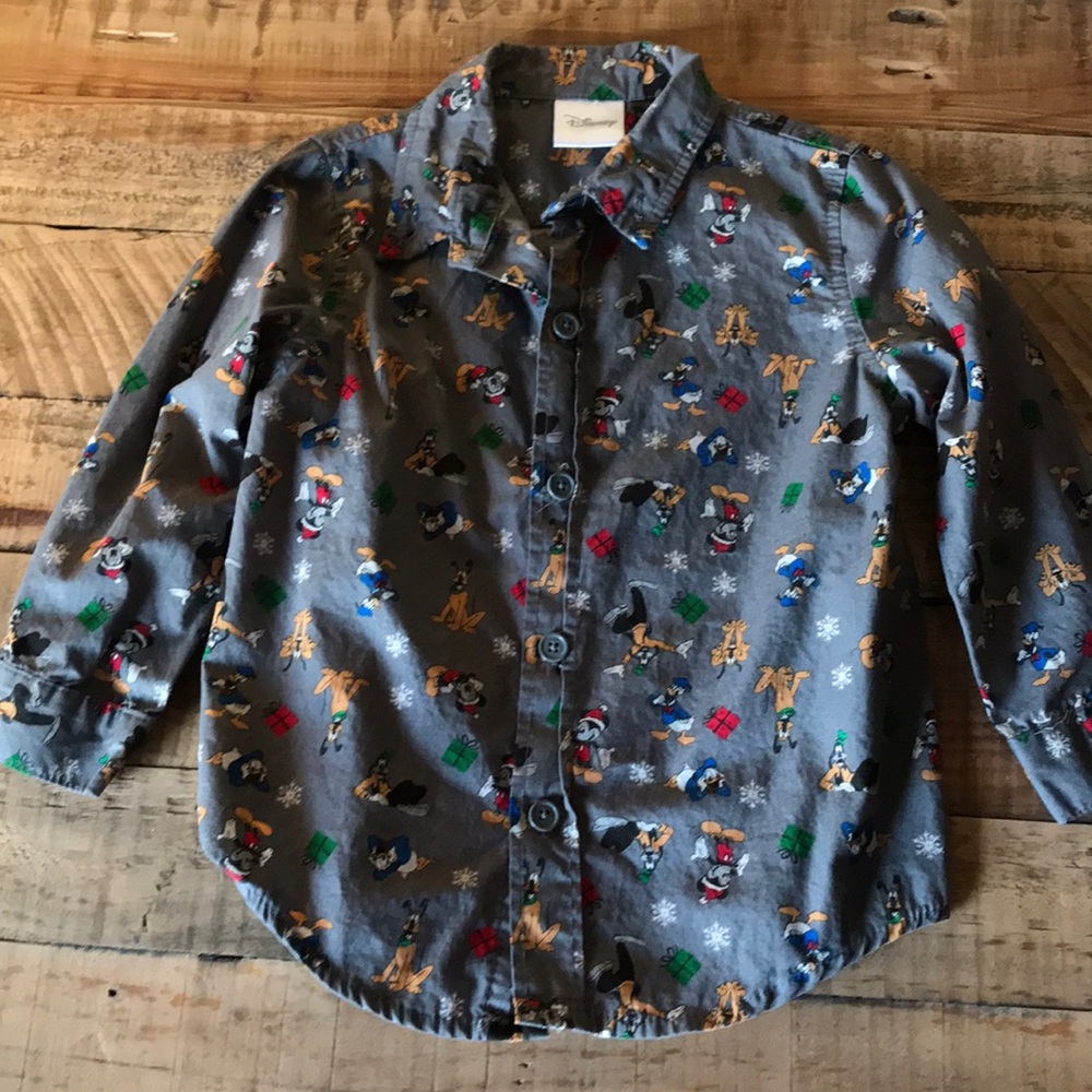 Disney Winter Grey Button Up
